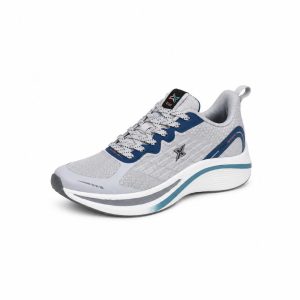 Zapatillas Deportivas i-Free Run Max – Gris con Detalles Azul y Coral
